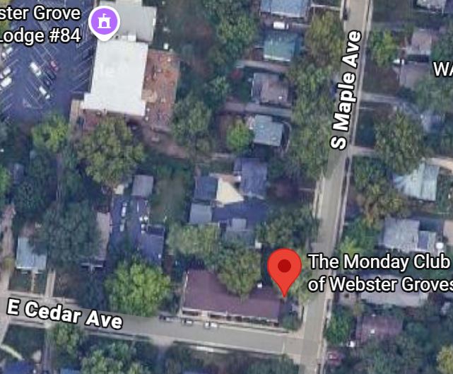 Satellite view of The Monday Club of Webster Groves